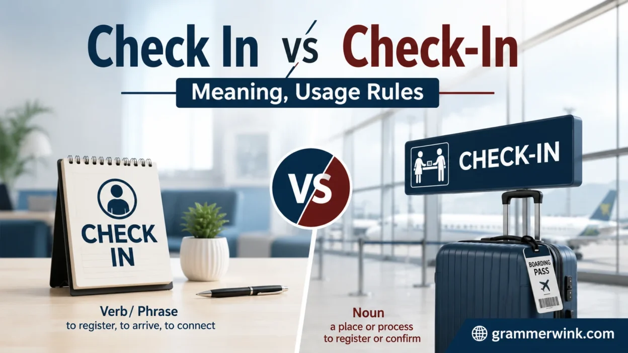 Check In vs Check-In: Meaning, Usage Rules