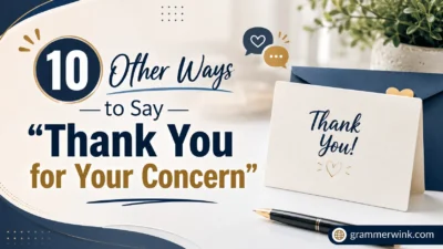 Other Ways to Say “Thank You for Your Concern”