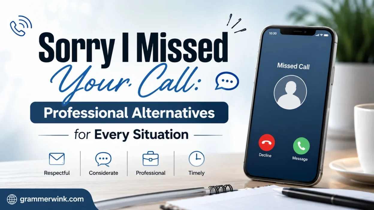 Sorry I Missed Your Call: Professional Alternatives for Every Situation