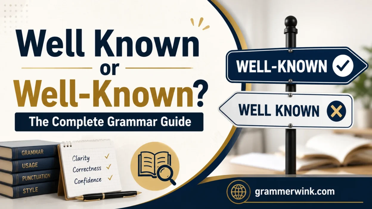 Well Known or Well-Known? The Complete Grammar Guide 