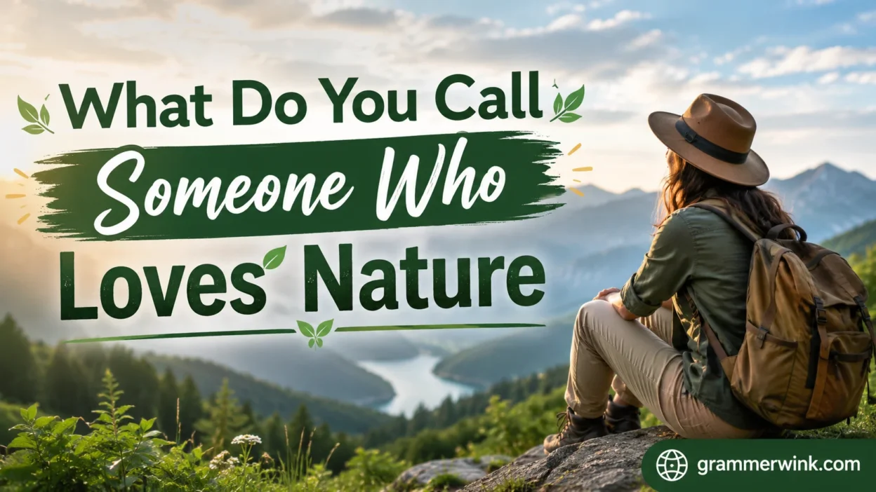 What Do You Call Someone Who Loves Nature