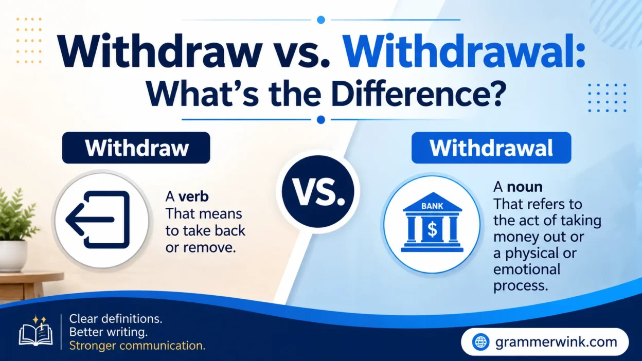 Withdraw vs. Withdrawal: What's the Difference 