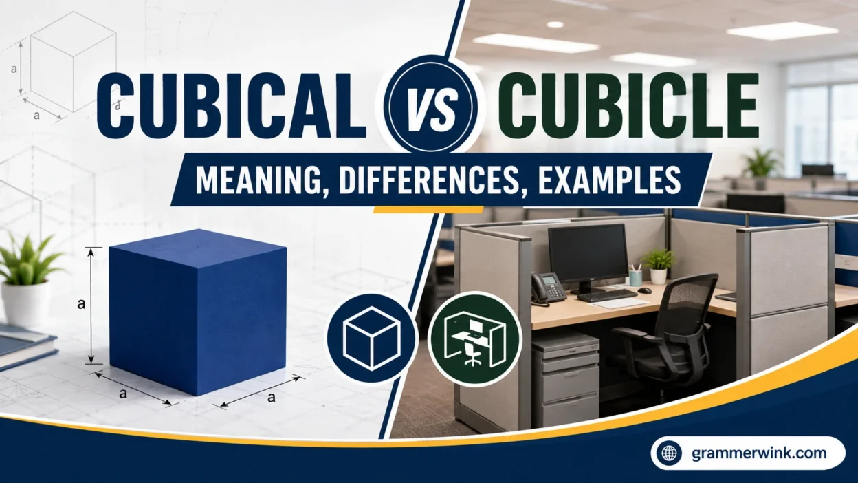 Cubical vs Cubicle: Meaning, Differences, Examples