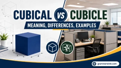 Cubical vs Cubicle: Meaning, Differences, Examples