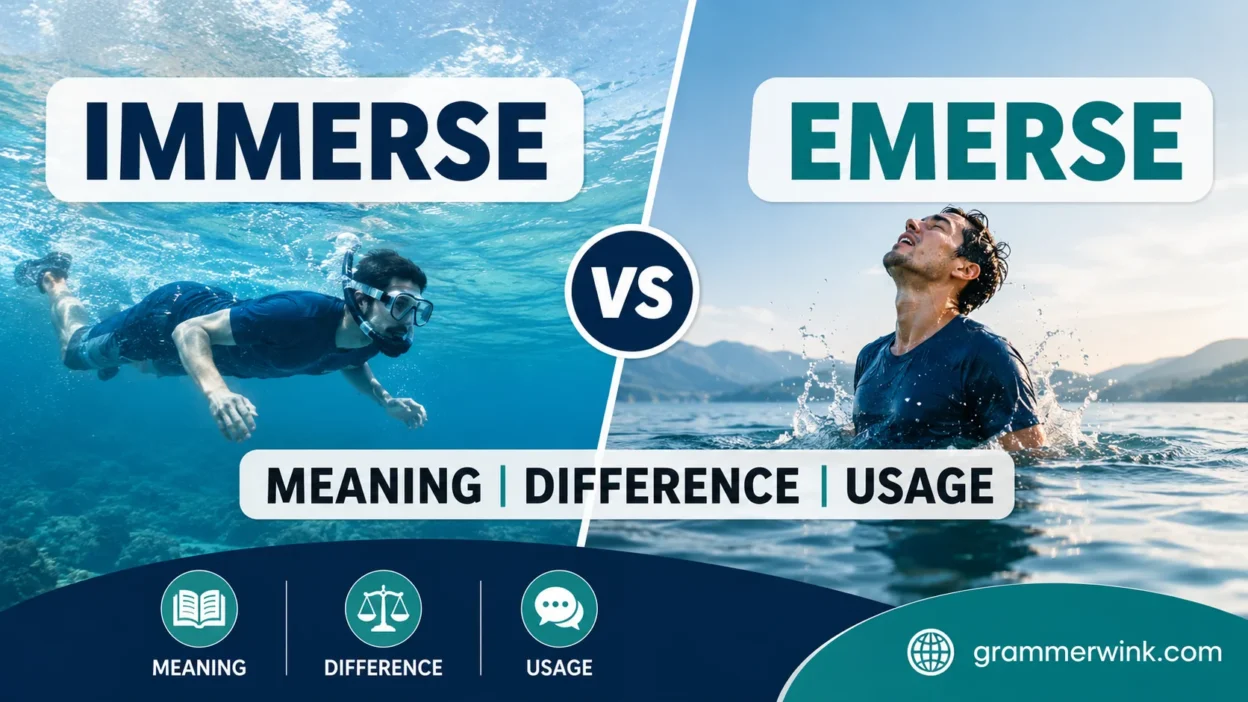 Immerse vs Emerse: Meaning Difference Usage