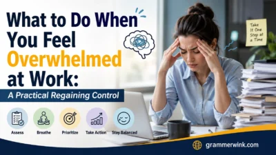 What to Do When You Feel Overwhelmed at Work: A Practical Regaining Control